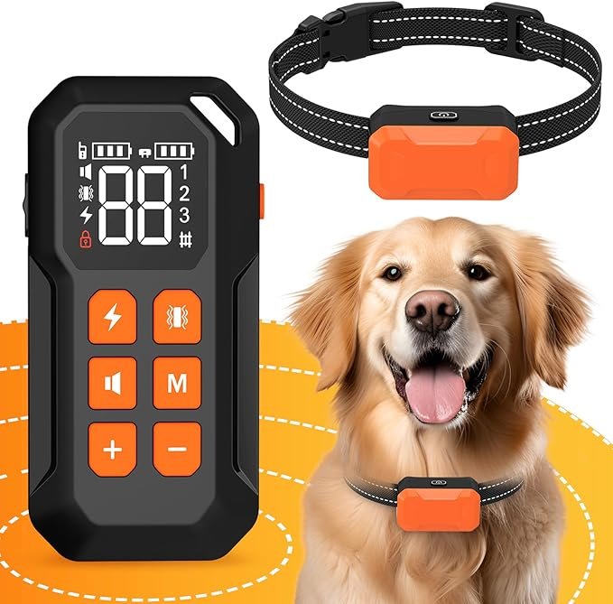 Wireless Dog Fence, Dog Fence Wireless Ipx7 Waterproof, Dog Training Collar with Remote Control